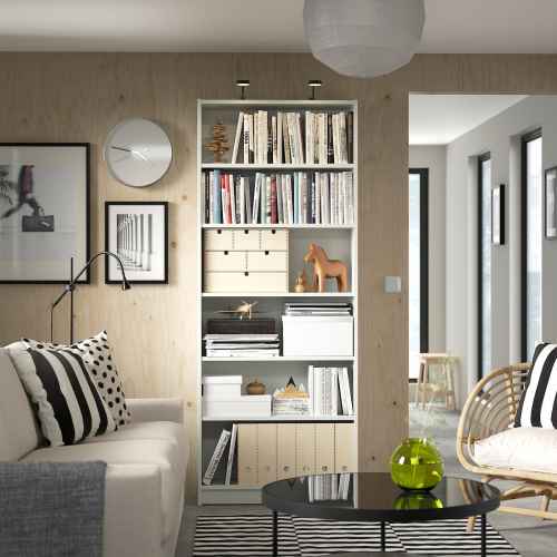 IKEA BILLY Bookcase, 80x28x202cm, White
