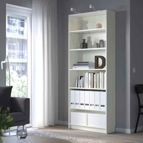 IKEA BILLY Bookcase, 80x28x202cm, White