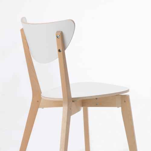 IKEA NORDMYRA Chair, White, Birch