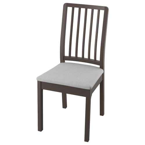 IKEA EKEDALEN Chair, dark brown, Orrsta light grey