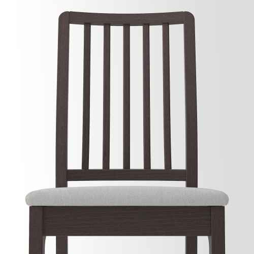 IKEA EKEDALEN Chair, dark brown, Orrsta light grey