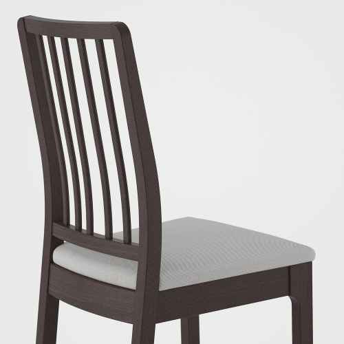 IKEA EKEDALEN Chair, dark brown, Orrsta light grey