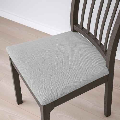 IKEA EKEDALEN Chair, dark brown, Orrsta light grey