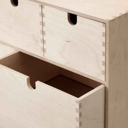 IKEA MOPPE Mini chest of drawers 42x18x32cm Birch plywood