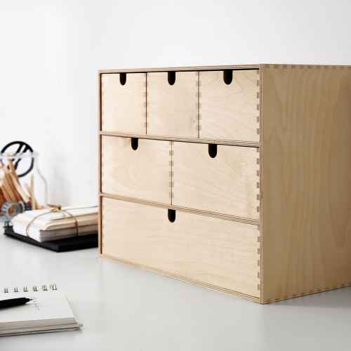 IKEA MOPPE Mini chest of drawers 42x18x32cm Birch plywood