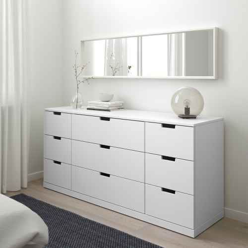 (Nordli Part)IKEA NORDLI Chest of 9 drawers 160x76cm White