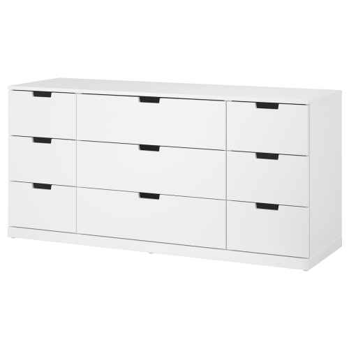 IKEA NORDLI Chest of 9 drawers 160x76cm White