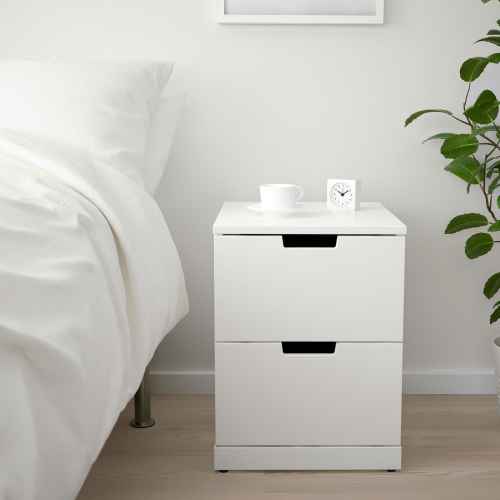 IKEA NORDLI Chest of 2 Drawers 40x54cm, White