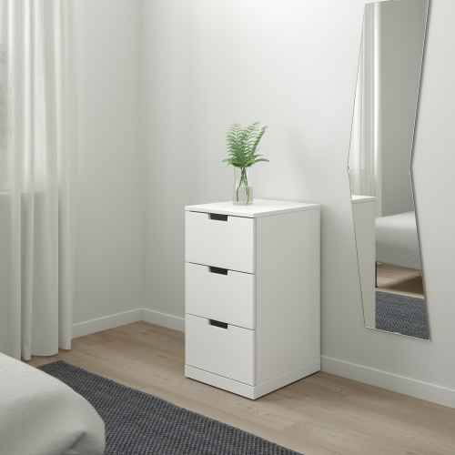 (Nordli Part)IKEA NORDLI Chest of 3 drawers 40x76cm White