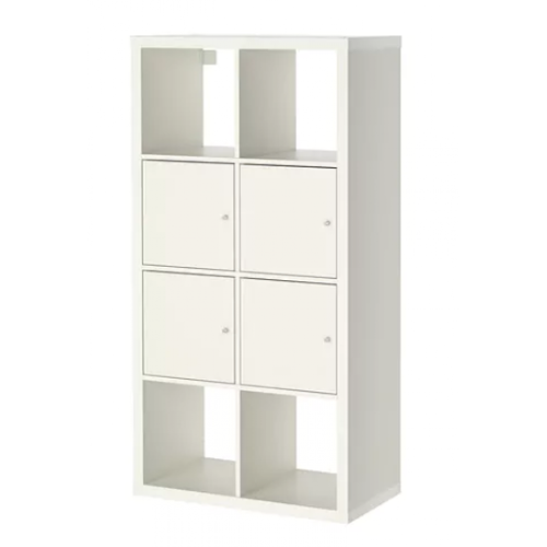 IKEA KALLAX Shelving unit with doors 77x147CM White