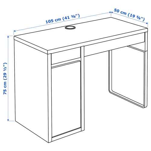 IKEA MICKE Desk 105x50CM Black-Brown