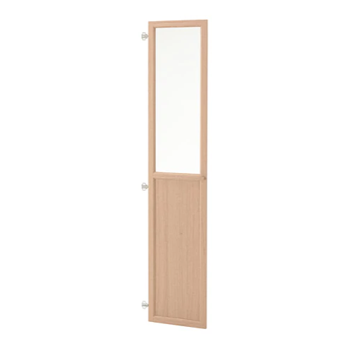 IKEA OXBERG Panel/glass door 40x192CM White Stained Oak Veneer