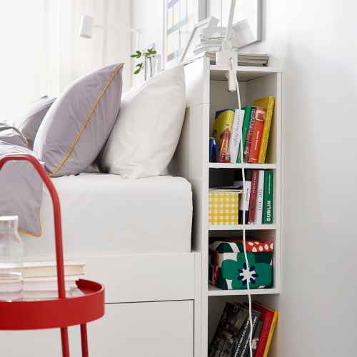 IKEA BRIMNES Bed frame w storage & headboard 180x200CM Super King, White, Luroy