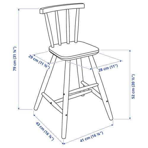 IKEA AGAM Junior Chair, White