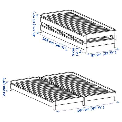 IKEA UTAKER Stackable Bed  80x200cm, Pine