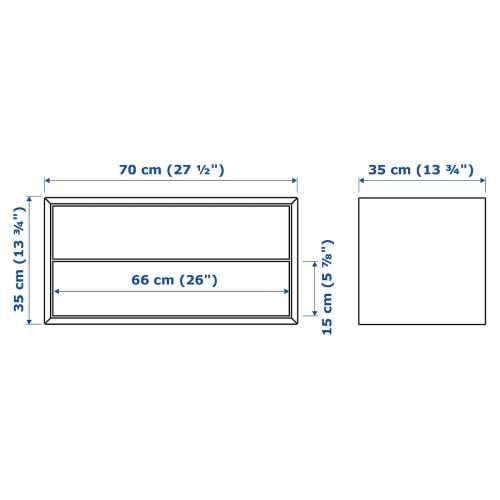 IKEA EKET Cabinet with 2 Drawers 70x35x35CM White