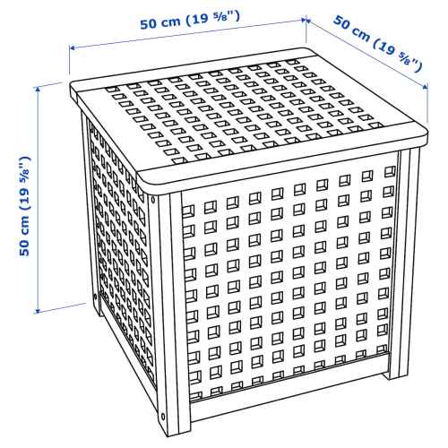 IKEA HOL Side table 50x50CM Acacia