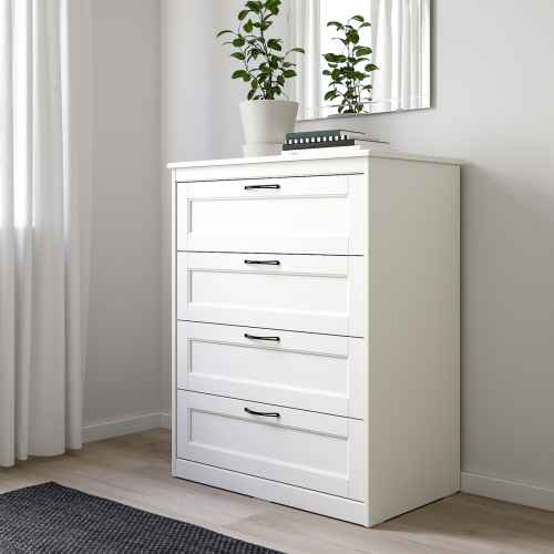 IKEA SONGESAND Chest of 4 Drawers 82x104cm, White