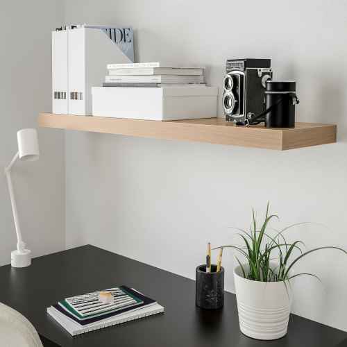 IKEA LACK Wall Shelf 110x26CM White Stained Oak Effect