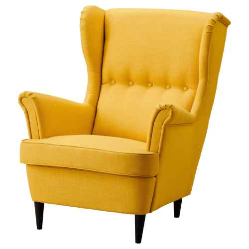 IKEA STRANDMON Wing Chair 82x96x101cm, Yellow