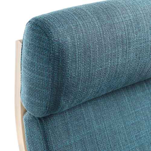 IKEA POANG Armchair, Birch Veneer, Hillared Dark Blue