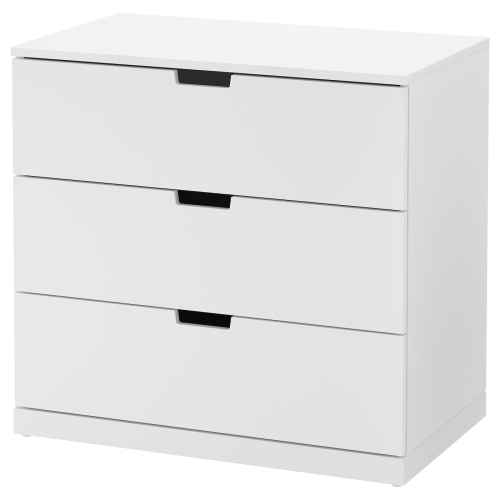 IKEA NORDLI Chest of 3 drawers 80x76cm White