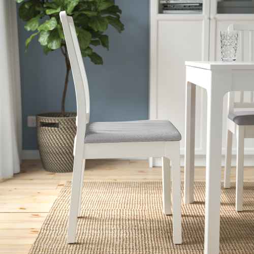 IKEA EKEDALEN Chair, White, Orrsta Light Grey