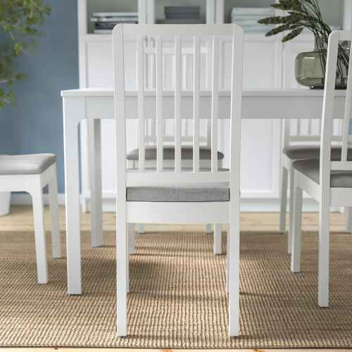 IKEA EKEDALEN Chair 45x39x95cm, White, Light Grey