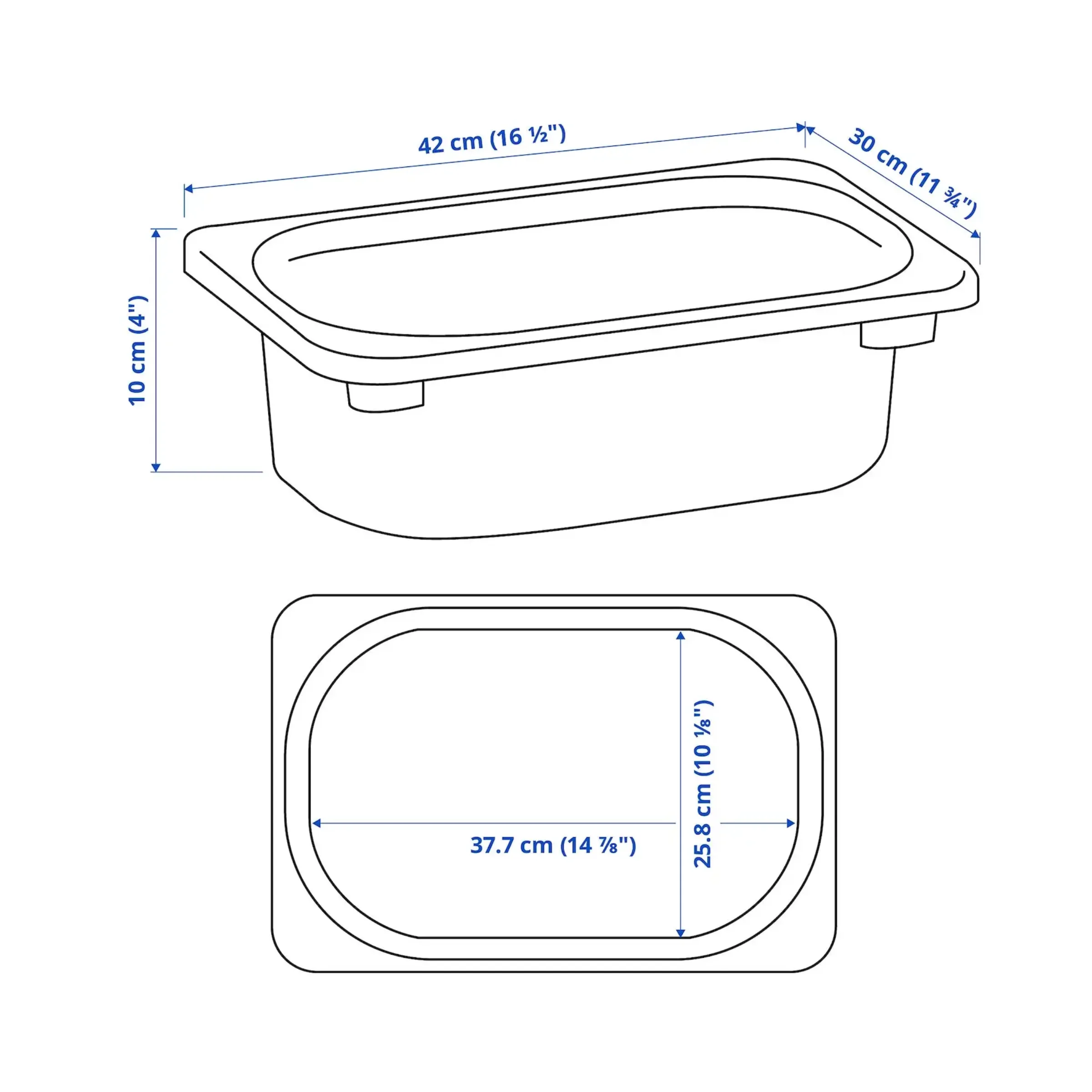IKEA TROFAST Storage Box 42x30x10cm White