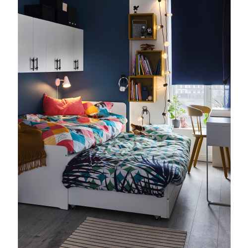 IKEA SLAKT Long Single Bed Frame with Underbed and Storage