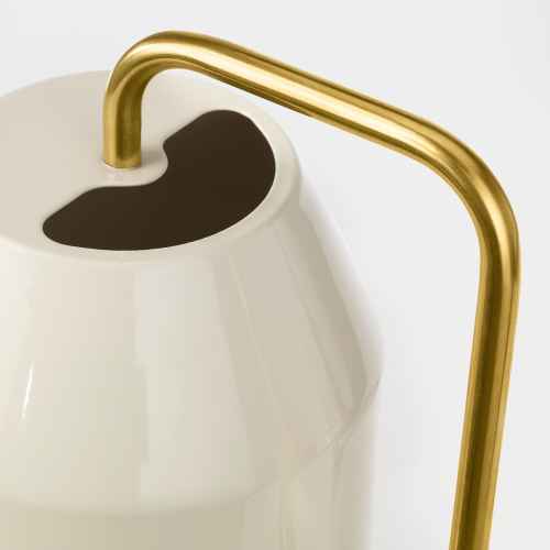 IKEA VATTENKRASSE Watering Can, Ivory, Gold-Colour 0.9 l