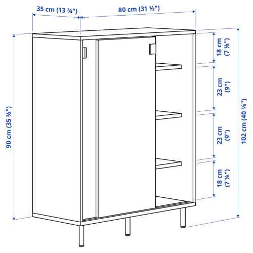 IKEA MACKAPAR Shoe Cabinet/Storage 80x35x102cm, White