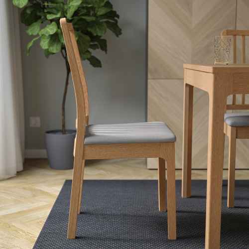 IKEA EKEDALEN Chair, Oak, Orrsta Light Grey