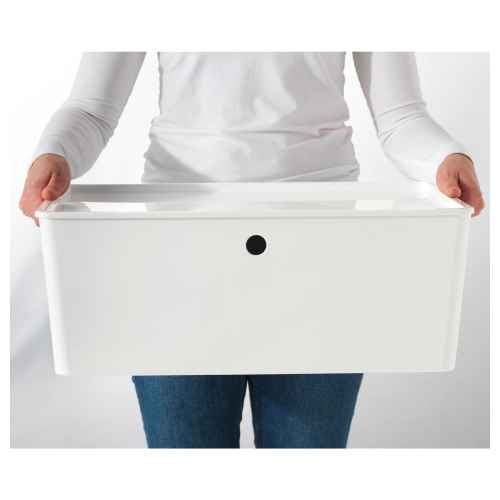 IKEA KUGGIS Box with lid 37x54x21cm White(stackable)