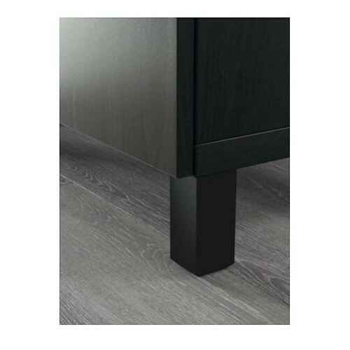 (Besta Part)IKEA BESTA TV bench with drawers, Lappviken black-brown, 180x40x48 cm