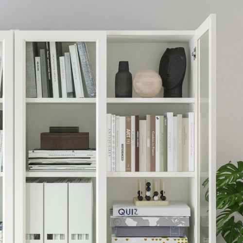 IKEA BILLY / OXBERG Bookcase with Glass Doors, 120x30x202CM, White