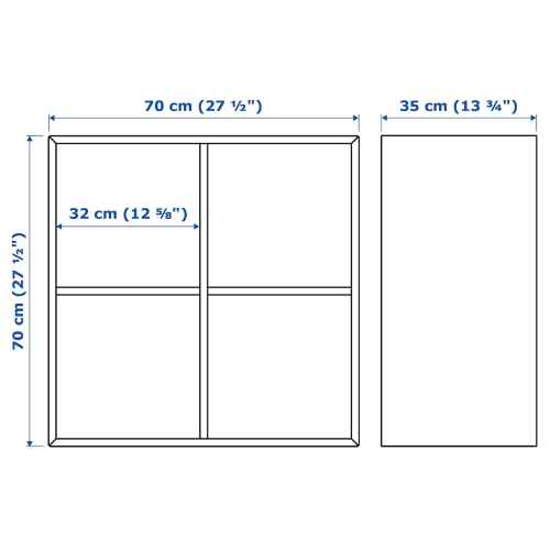 IKEA EKET Cabinet with 4 Compartments 70x35x70cm, White