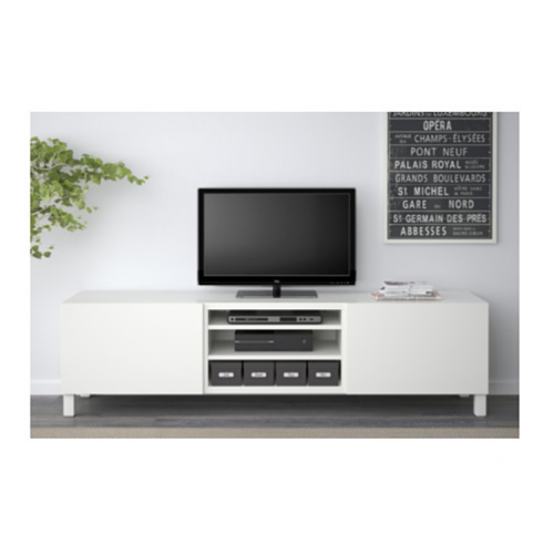 (Besta Part)IKEA BESTA TV bench with drawers 180x40x48cm Lappviken white
