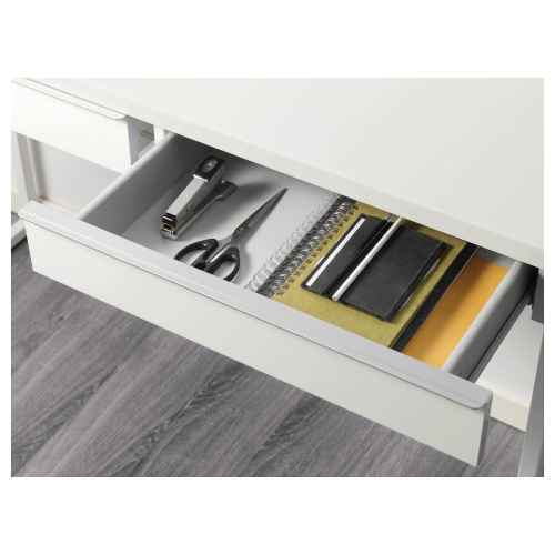 IKEA BESTA BURS Desk, High-Gloss White 120x40CM