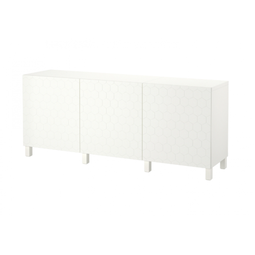 IKEA BESTA Storage combination with doors White, Vassviken/Stubbarp White