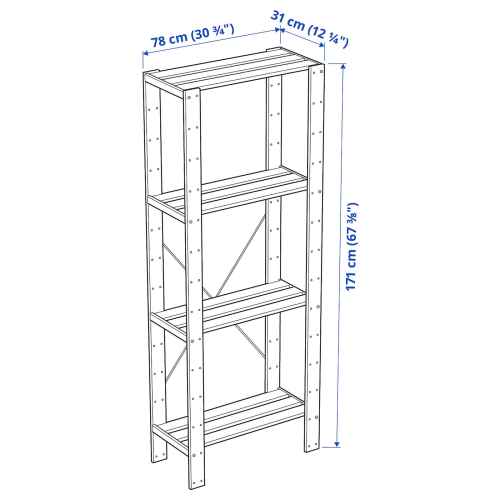 IKEA HEJNE 1-section 78x31x171cm Softwood