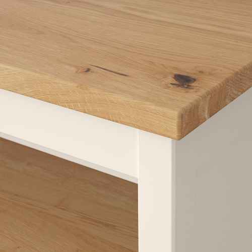 IKEA TORNVIKEN Kitchen Island 126x77cm, Off-white, Oak