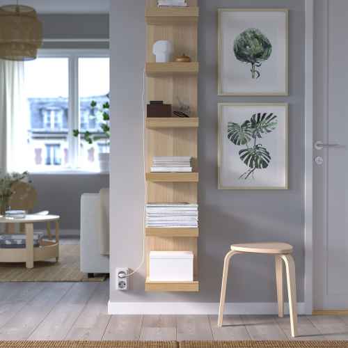 IKEA LACK Wall Shelf Unit, 30x190cm, White Stained Oak Effect