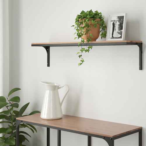 IKEA FJALLBO Wall Shelf 101x20cm Black