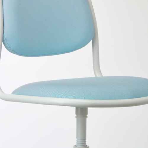 IKEA ORFJALL Children's desk chair, white, Vissle blue/green