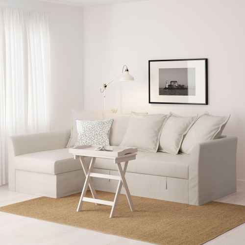 IKEA HOLMSUND Corner sofa-bed, Nordvalla beige