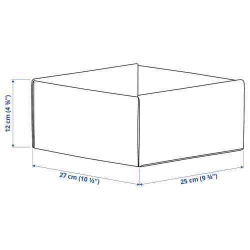 IKEA KOMPLEMENT Box 25x27x12CM LIGHT GREY