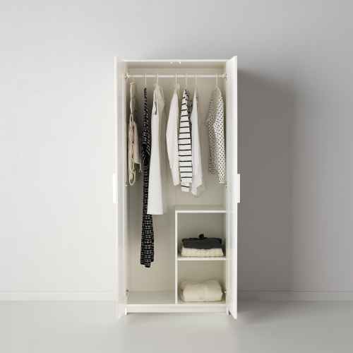 IKEA BRIMNES Wardrobe with 2 doors 78x190CM WHITE