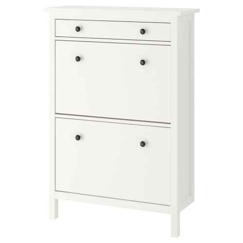 IKEA HEMNES Shoe Cabinet with 2 Compartments 89x30x127cm, White