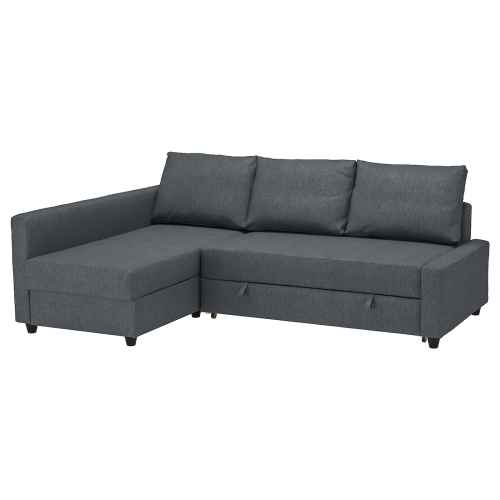 IKEA FRIHETEN Corner Sofa-bed with Storage 230x151x66cm, Hyllie Dark Grey